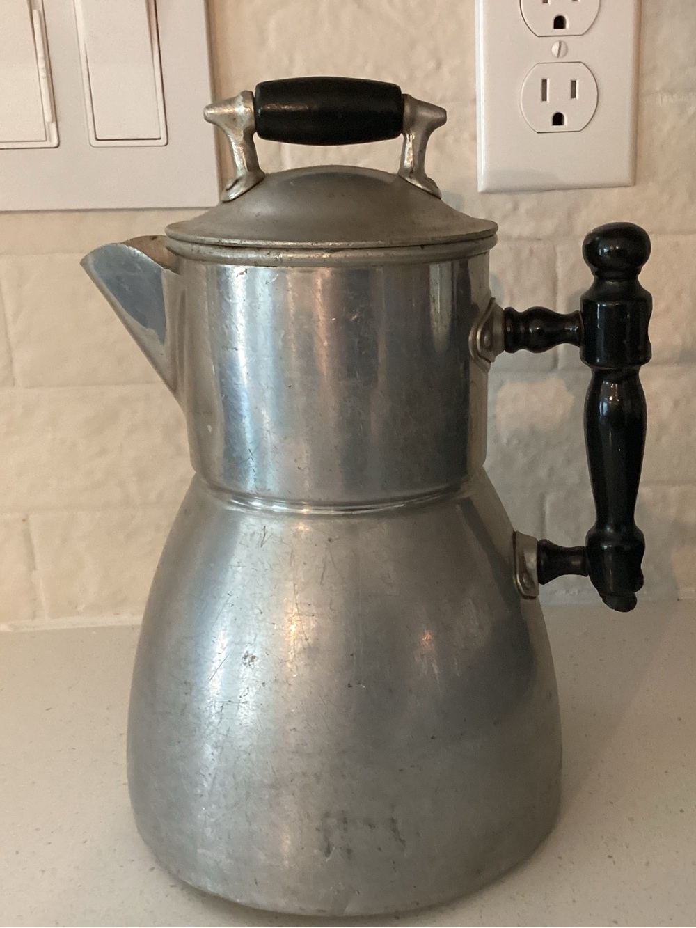 Antique Wear-Ever Aluminum Coffee Pot Manf. By The Aluminum Cooking Utensil Co.